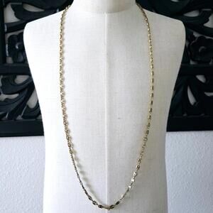 Gold Tone Anchor Chain Link Necklace